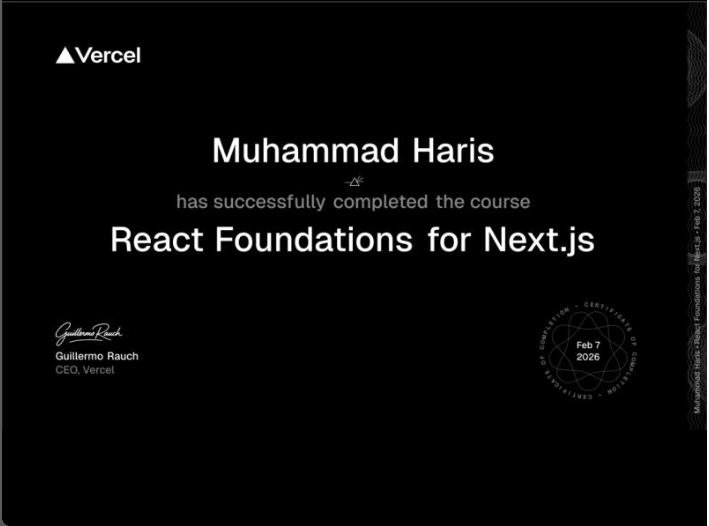React Foundations Certificate